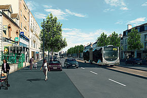 Perspectives du Tzen2 avenue Thiers à Melun