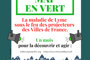 Affiche Mai en vert, sensibilisation à la maladie de Lyme