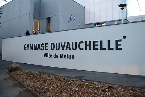 Inauguration du gymnase Duvauchelle à Melun