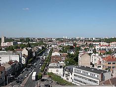 Vue aérienne de la Tour Gallieni de Melun - Agrandir l'image (fenêtre modale)